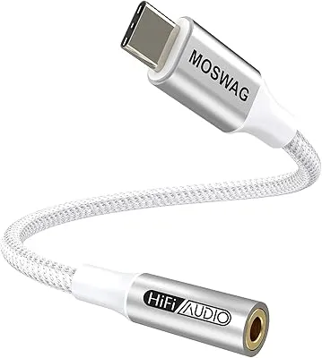 Adaptateur audio moswag usb c vers 3,5 mm, adaptateur casque usb c 