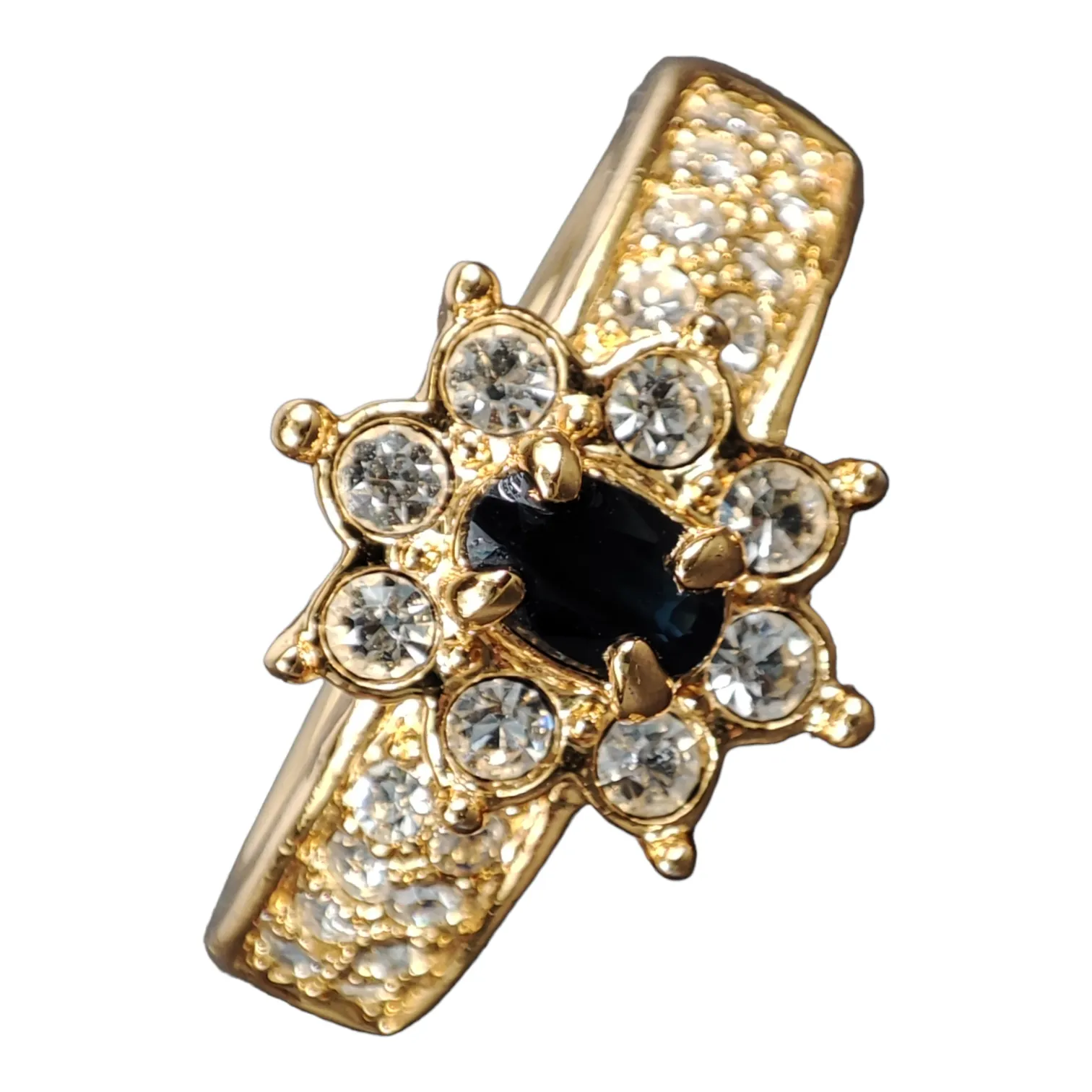 Bague WAOOOUH ! en métal doré et strass