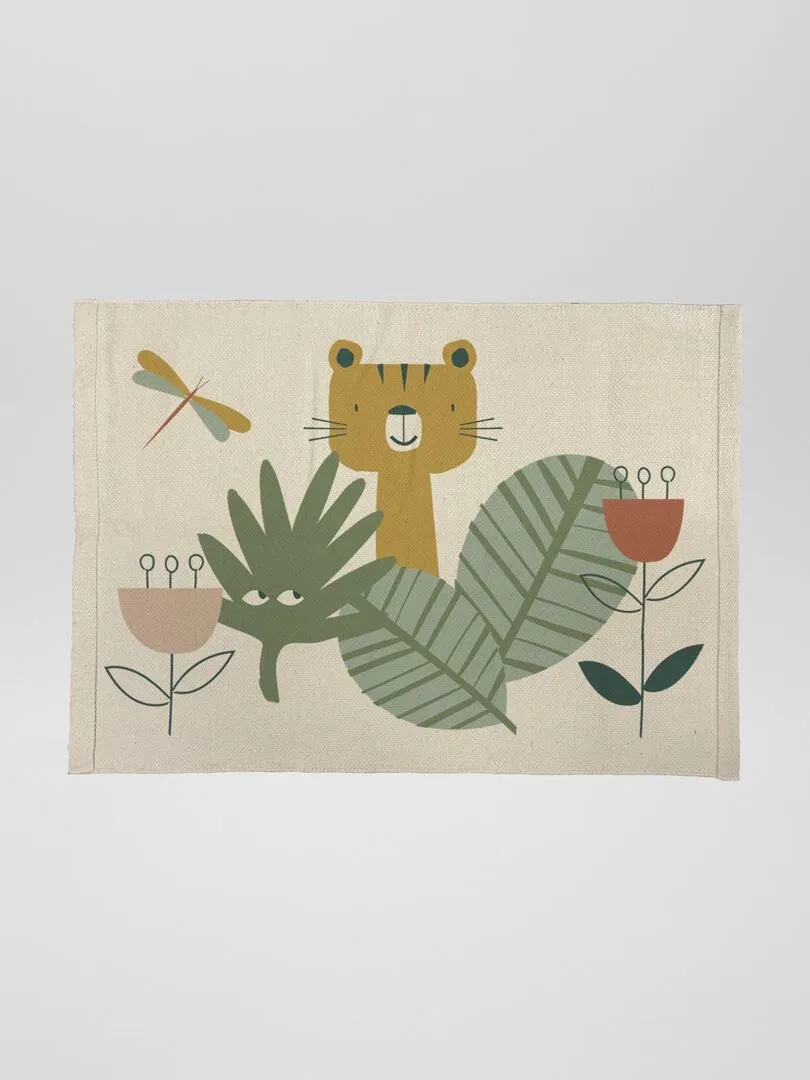 Beige jungle carpet