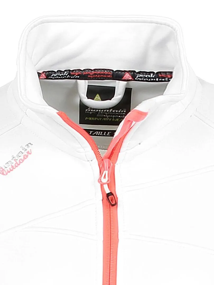 Blouson polarshell fille FACLIMATE - PEAK MOUNTAIN - Blanc