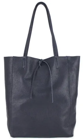 Blue leather women's handbag.