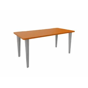 Bureau EVIDENCE - 180 cm - Pieds aluminium - Plateau imitation merisier