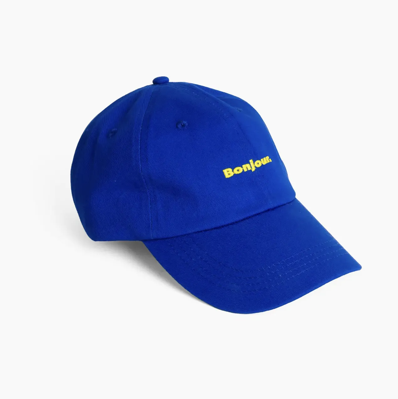 Casquette Bonjour bleue 
