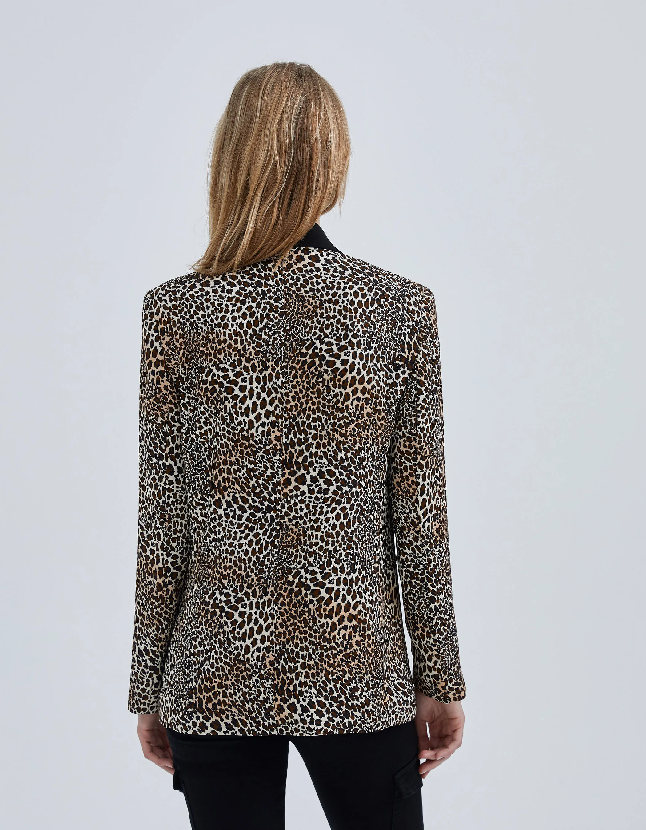 Cognac Printed Baby Leo Women's Suit Jacket