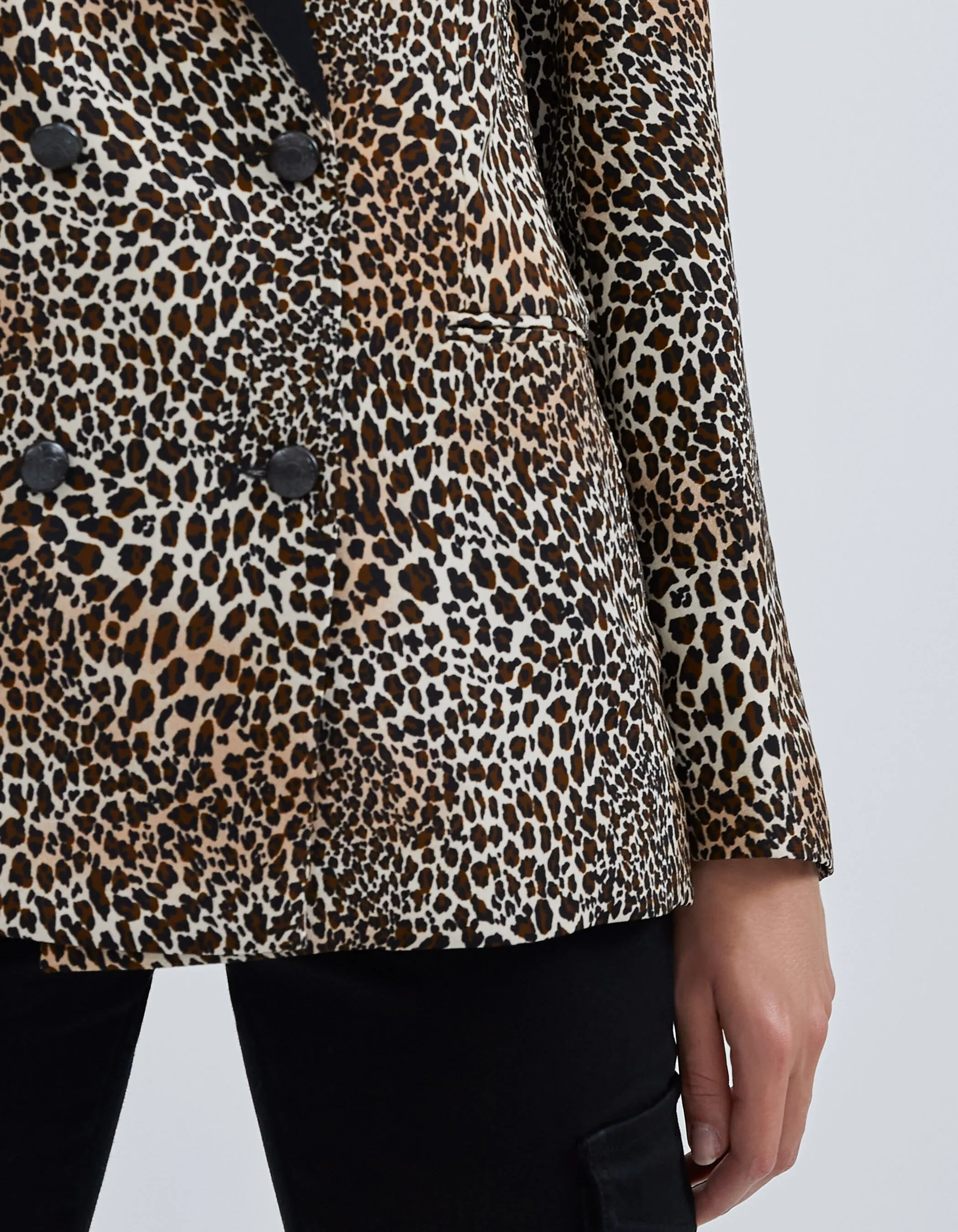 Cognac Printed Baby Leo Women's Suit Jacket