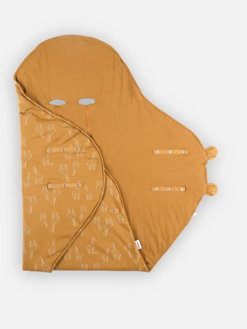 Organic jersey stroller blanket, ochre Noukie's - Yellow