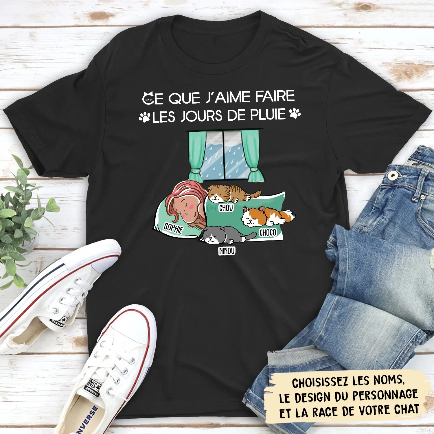 Customizable Unisex Rainy Day Activities T-shirt