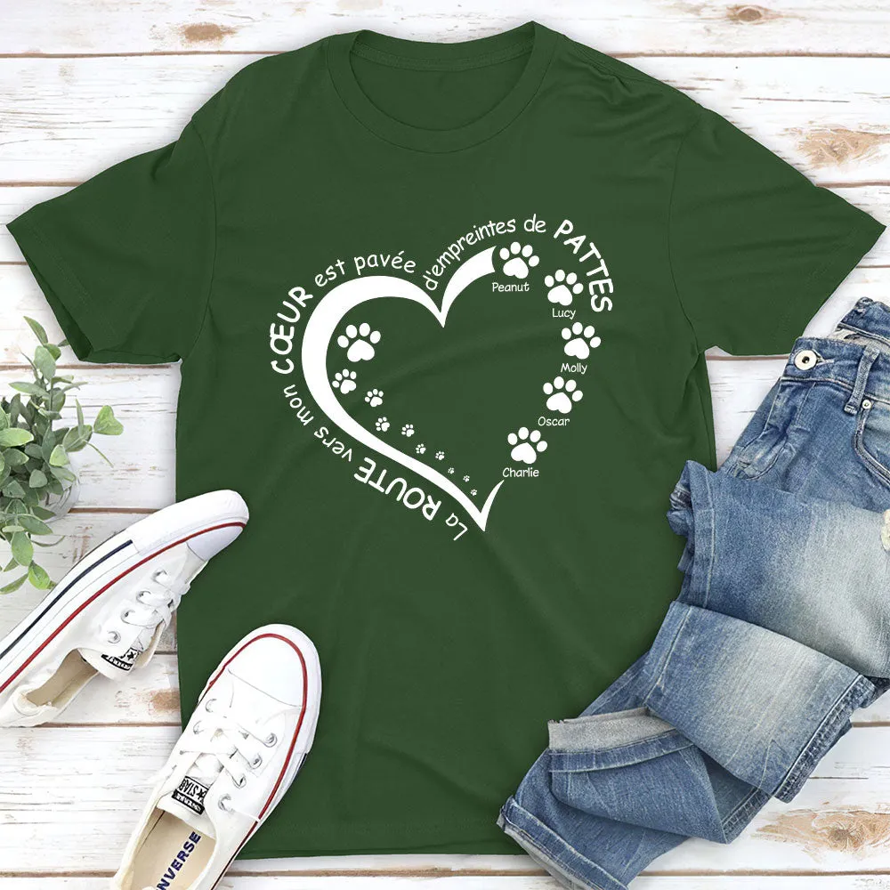 Customized Unisex Heart-Paved T-shirt