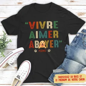 Customized Unisex T-shirt - Live Love Bark