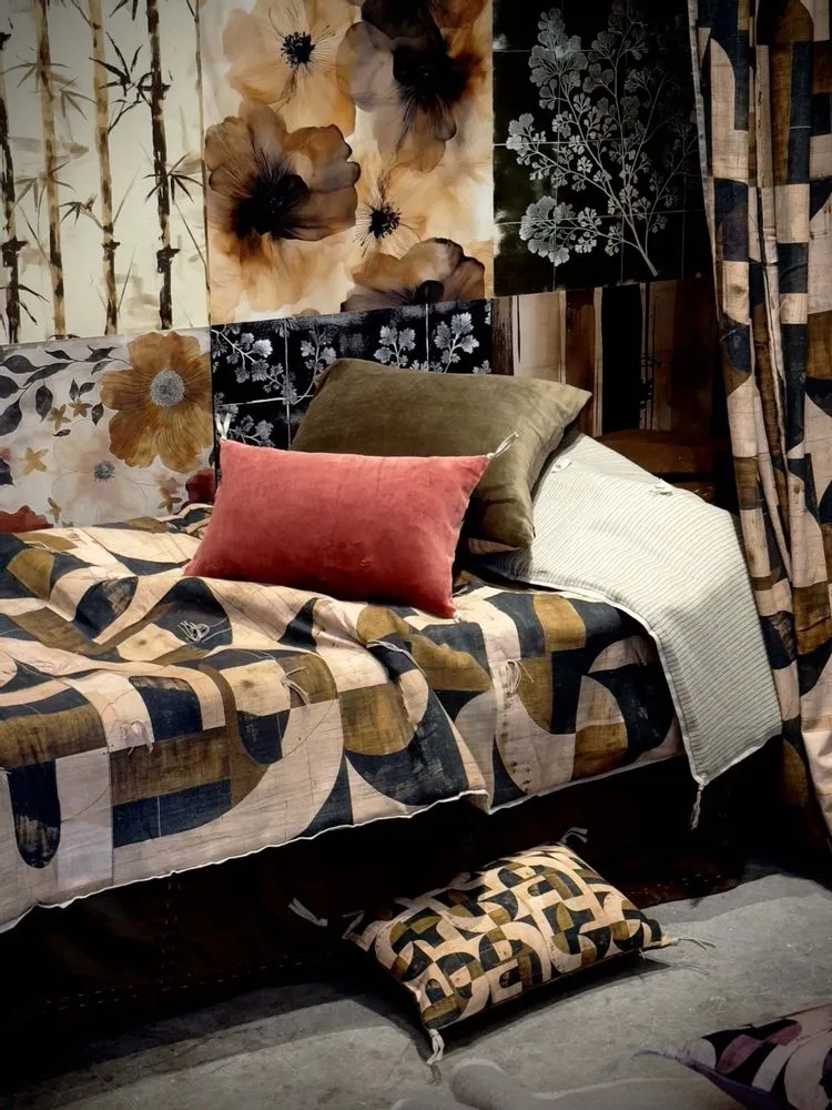 Dandy khaki bed runner