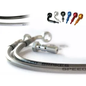 Durite de frein avant d'aviation SPEEDBRAKES carbone/raccord rouge Kawasaki ZZR 600