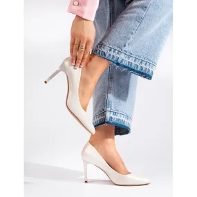 White Classic Women's Sergio Leone White Pumps