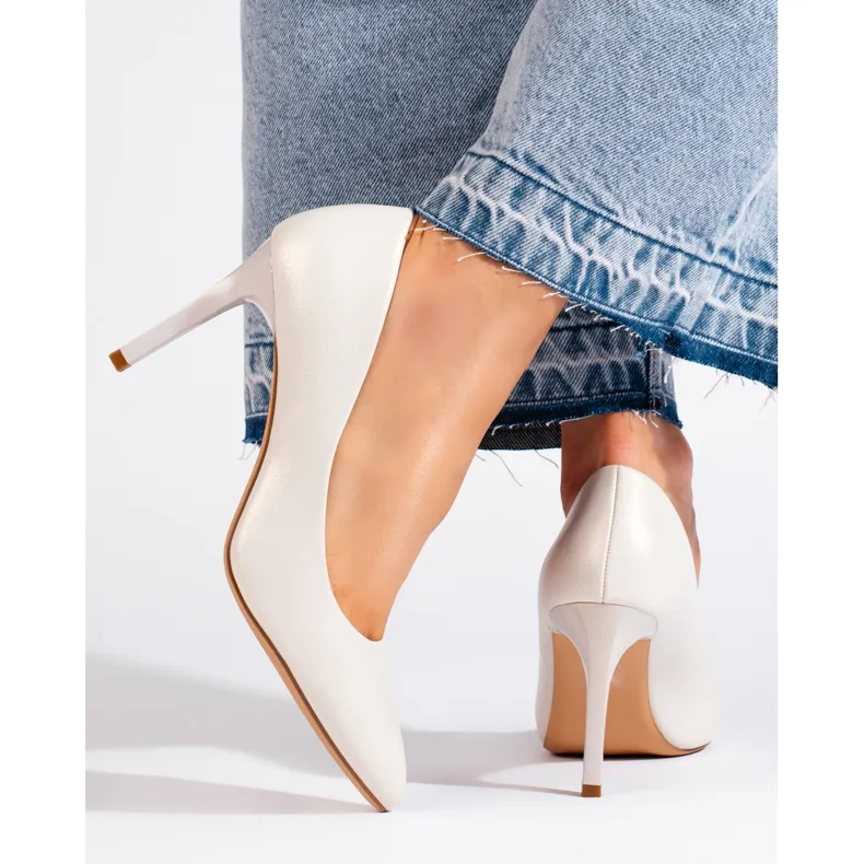 White Classic Women's Sergio Leone White Pumps