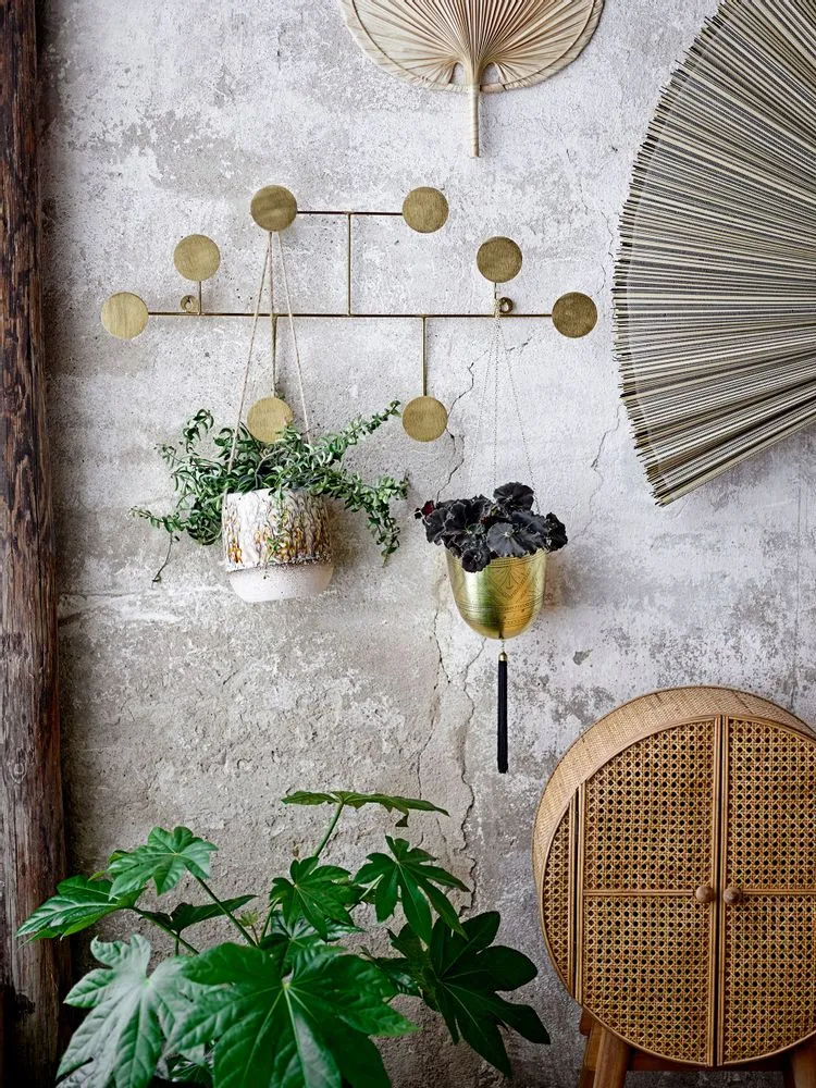 Fia coat rack, brass, metal