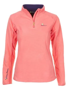 Fleece sweatshirt for women - Coral Orange.