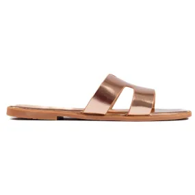 Golden classic thongs for women.