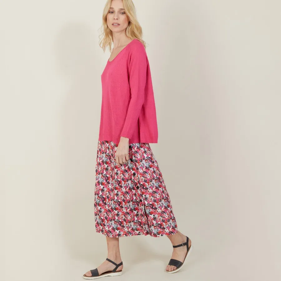 Grand pull col rond en point jersey - Babouche
