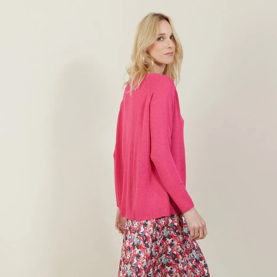 Grand pull col rond en point jersey - Babouche