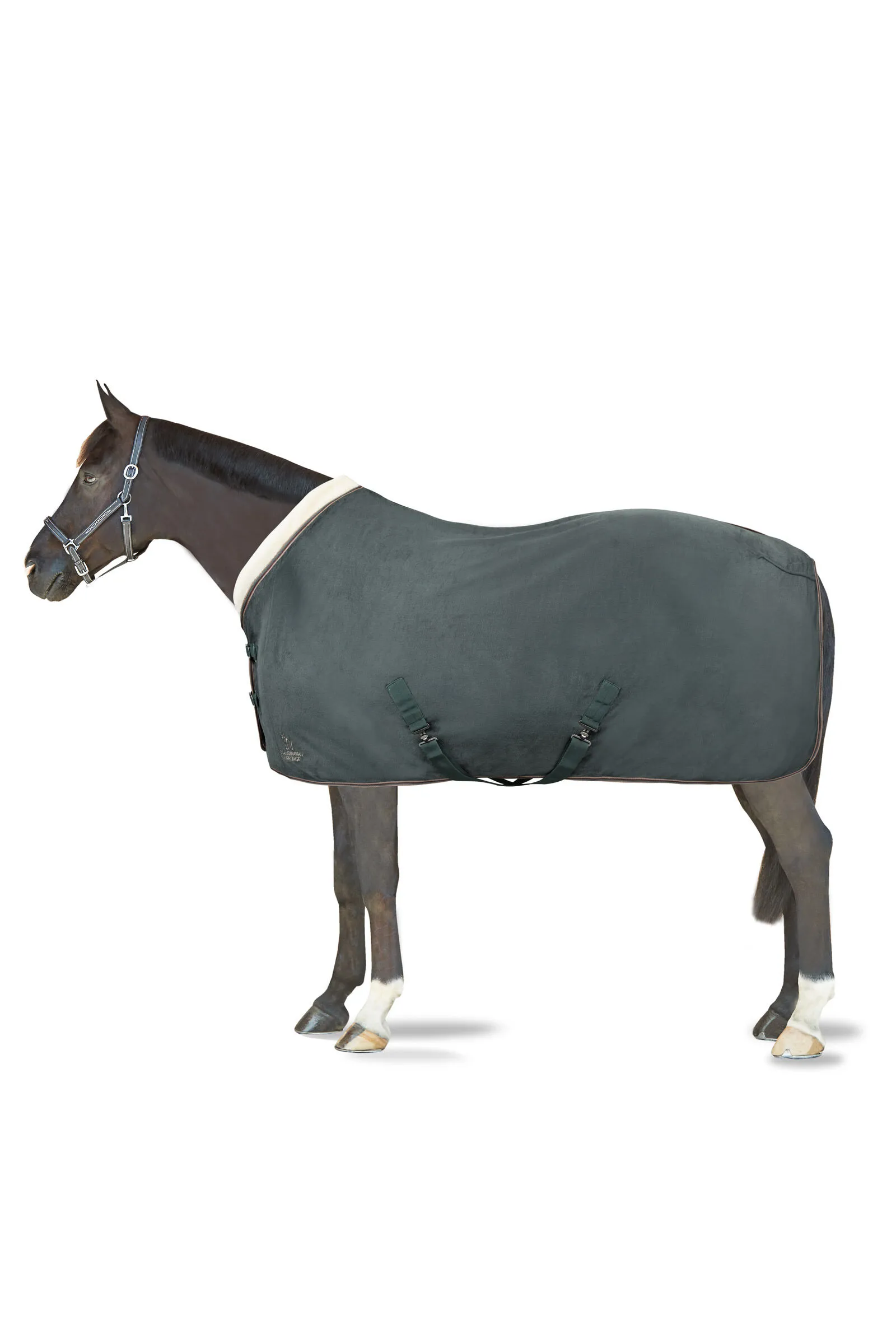Horze Leigton Teens Ado Collection Polar Fleece Rug with Faux Fur Collar.
