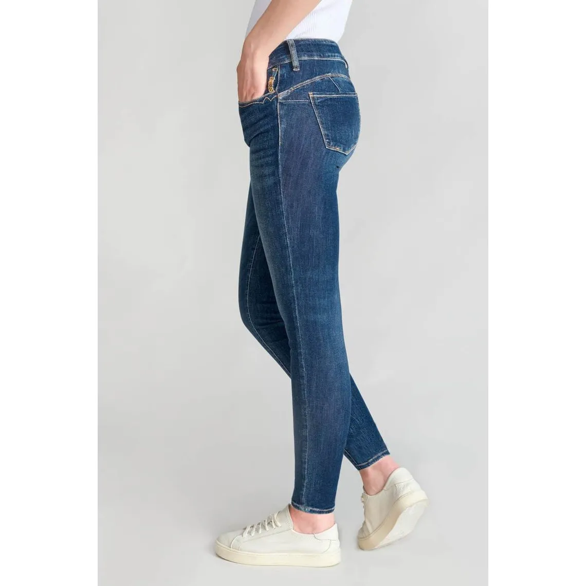 Jeans slim push-up 7/8 bleu Lila | 3 Suisses
