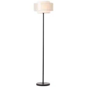 Lampadaire ODAR 1x42W E27 Noir-beige