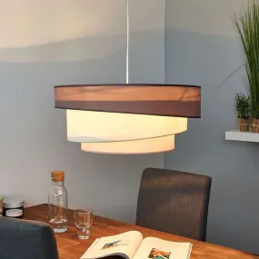 Lampe à suspension ronde design marron gris 56 cm - Melia