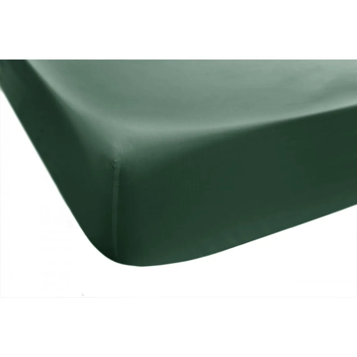 Green Cotton Satin Fitted Sheet - Classic Collection | 3 Suisses
