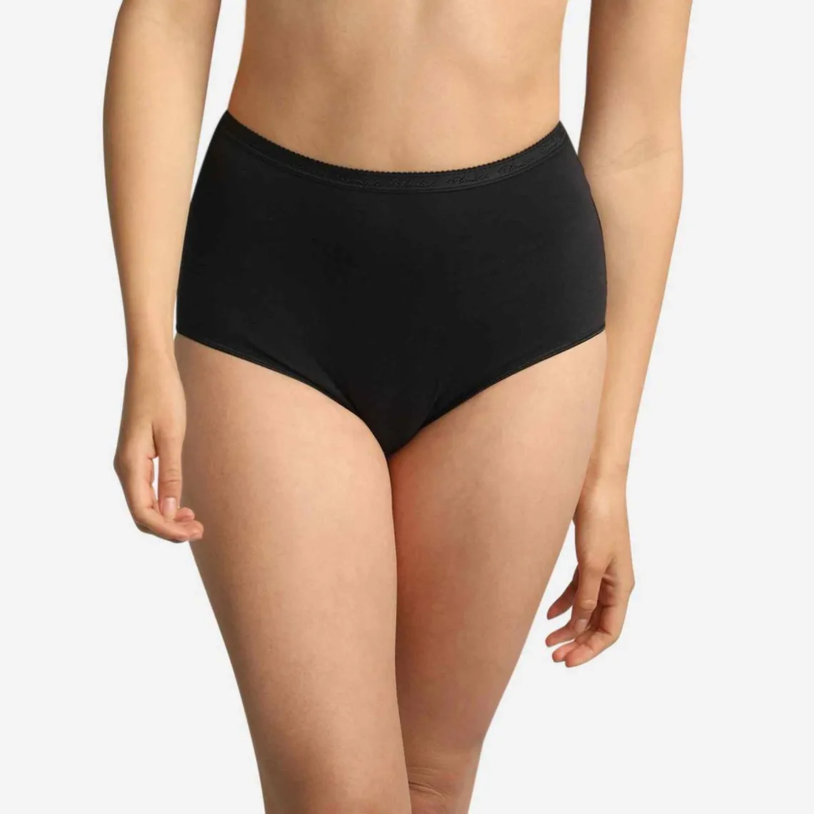 2-Pack Classic Black Organic Cotton Panties - 3 Suisses