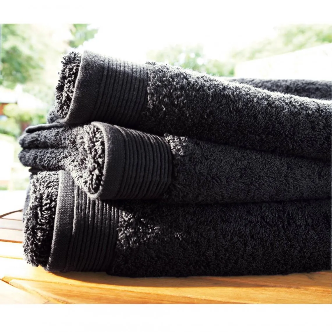 Maxi drap de bain micro-coton 600 grm² uni Blanc des Vosges - Gris | 3 Suisses