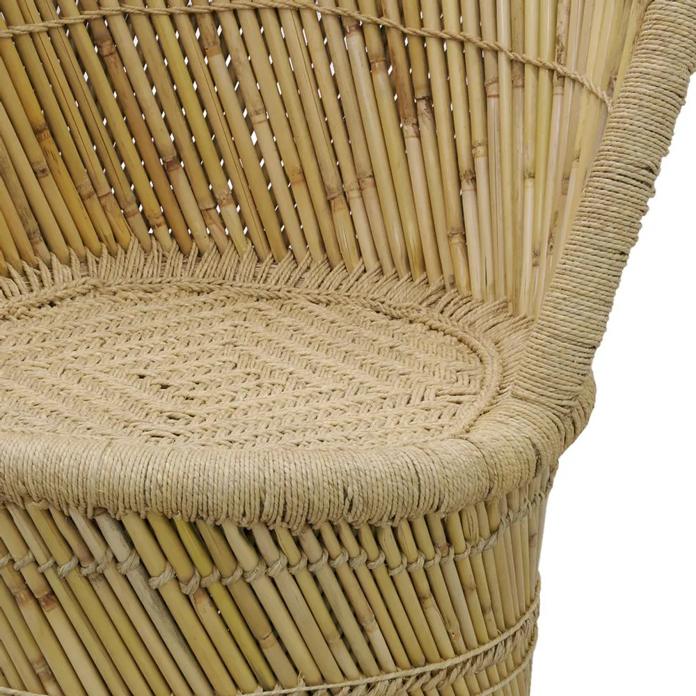 Natural reed round armchair
