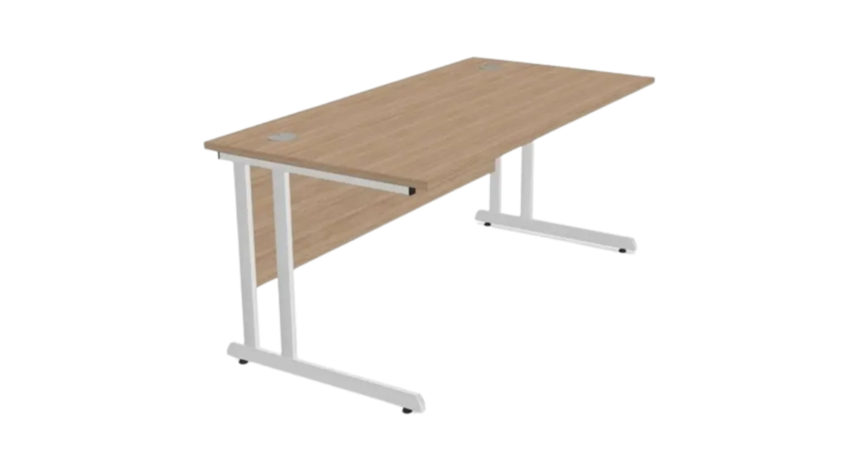 PRIMO CHÊNE AMBRÉ & BLANC BUREAU 120CM