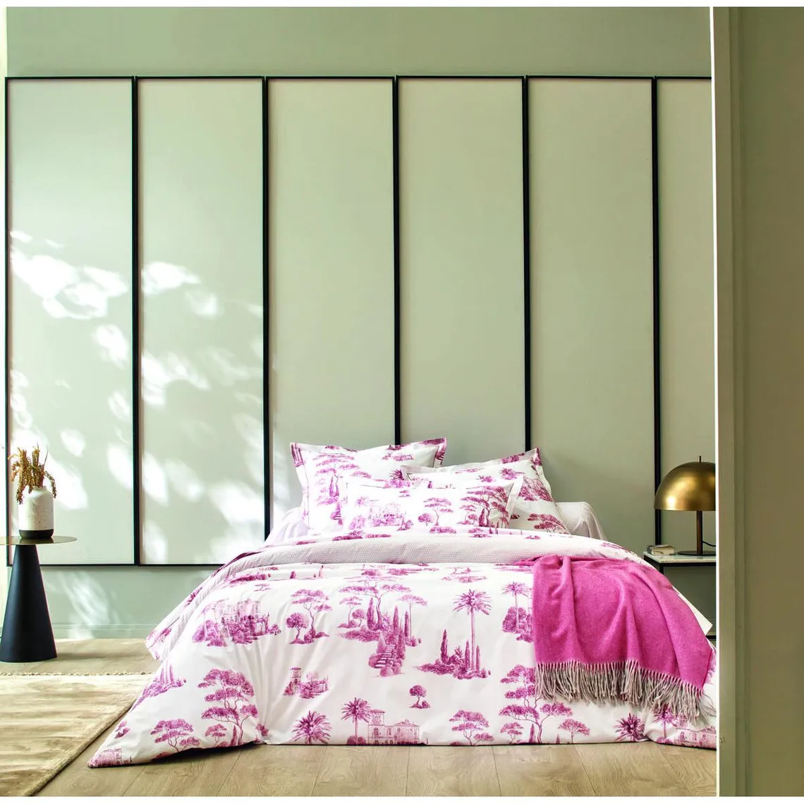 Promenade Percale Wood Rose Duvet Cover | 3 Suisses