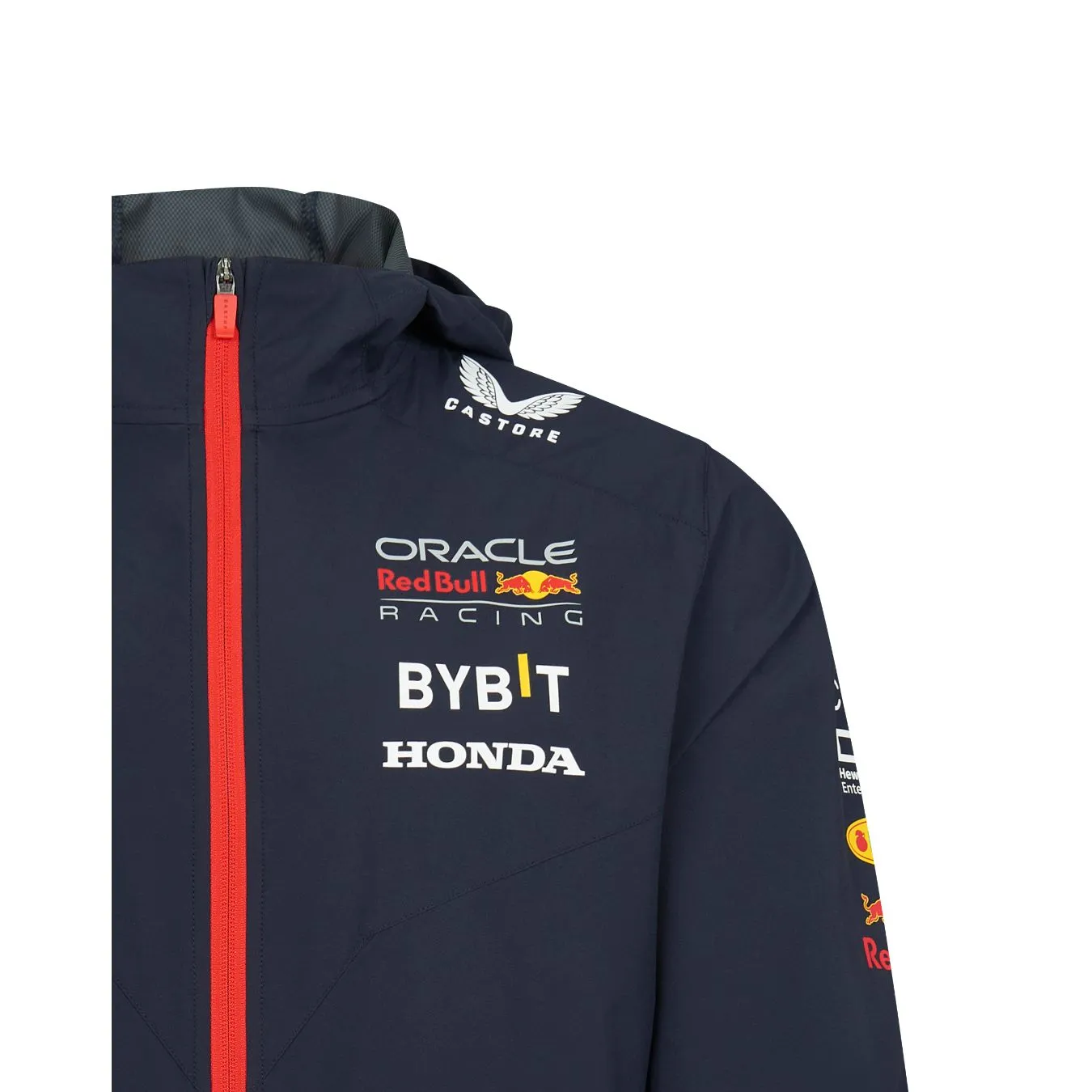 Red Bull Racing Castore Team Replica Blue Unisex Rain Jacket