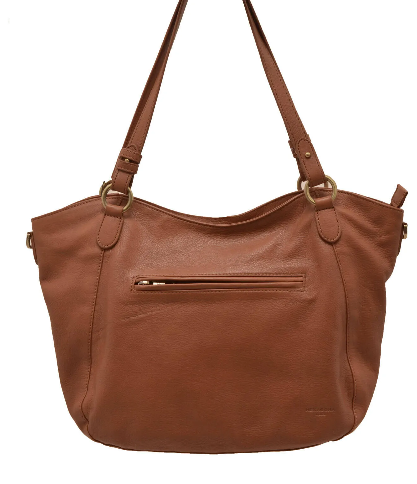 Sac à main cuir femme terre Hexagona