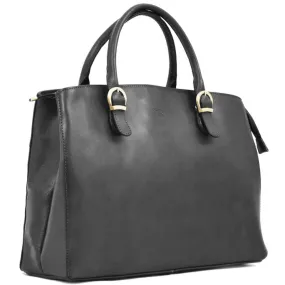 Sac à main en cuir KATANA noir | Planetebag.com