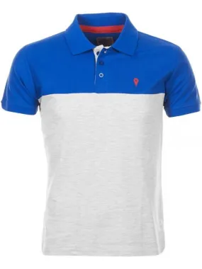 Short sleeve polo shirt for boys - ECALOSTE brand - DEGRE CELSIUS - Blue Grey.