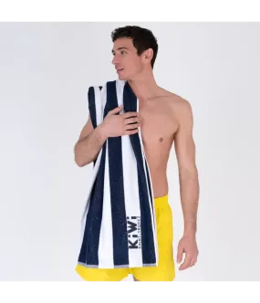 Striped Navy Beach Towel
