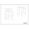 Suspension Balini 5XE14 28W noir - Trio Lighting