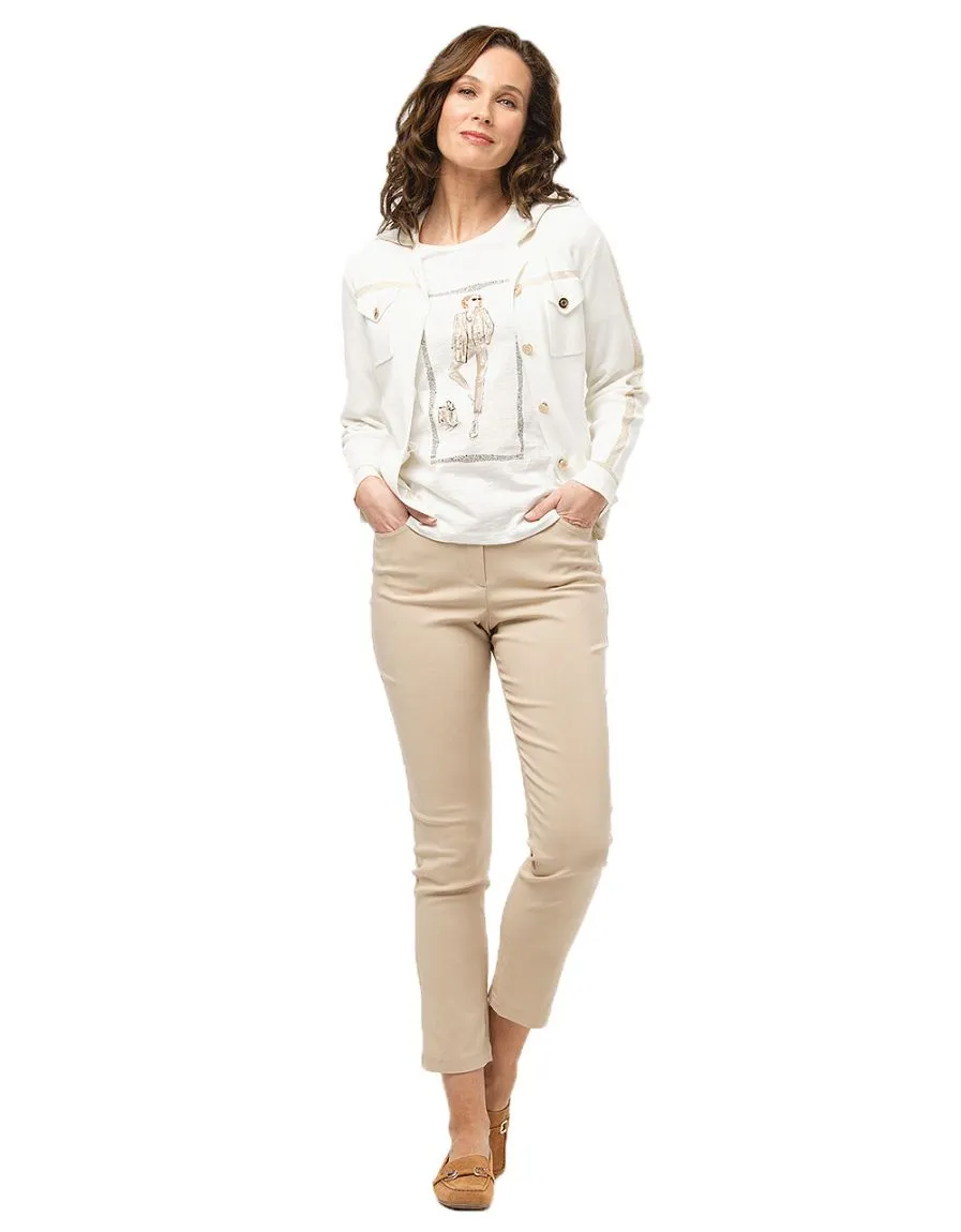 T-shirt blanc coton modal - Collection