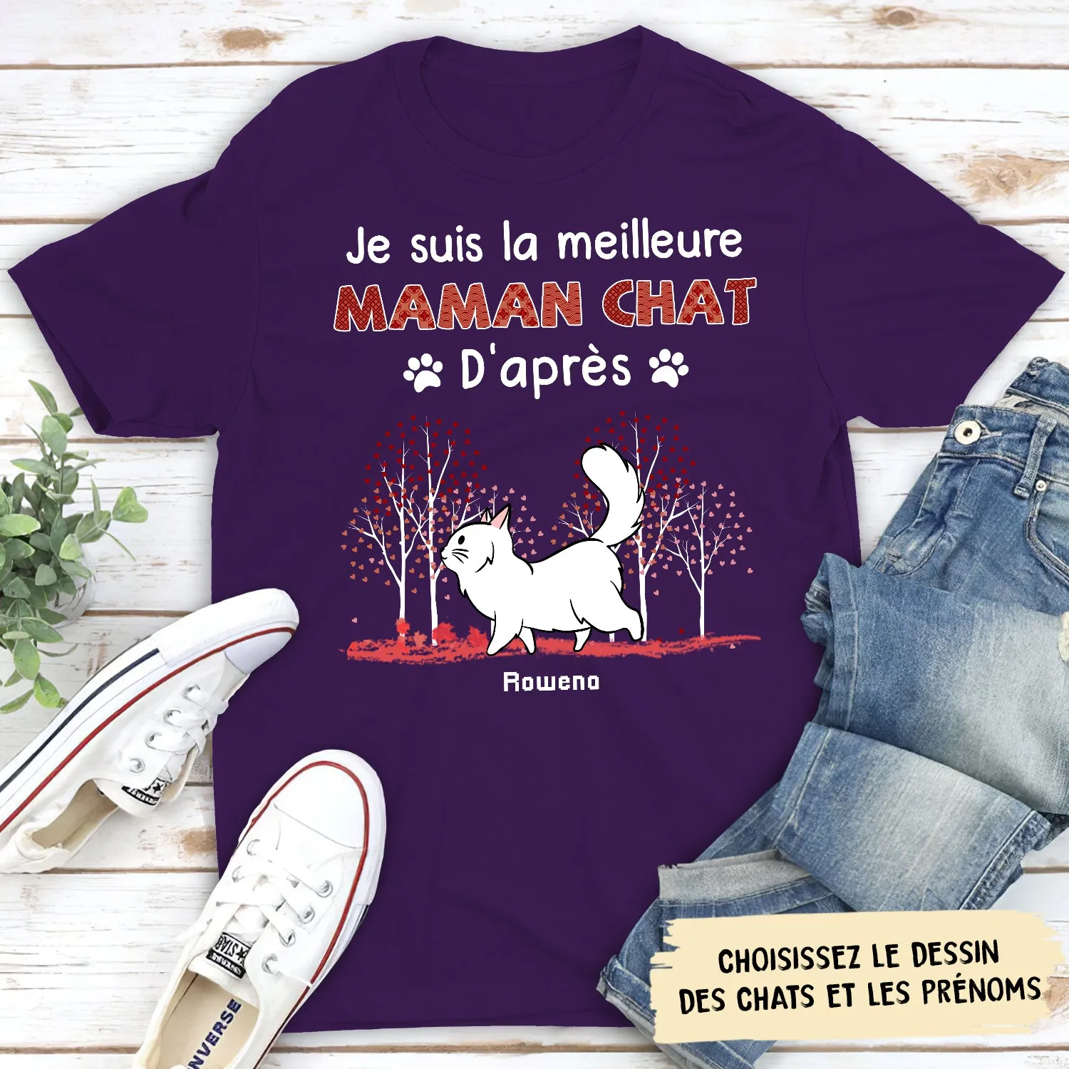 Custom Unisex Cat Lover Mom or Dad T-shirt