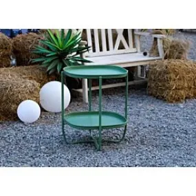 Table D'Appoint Carré PIPA Avec 2 Étagères - Kaki