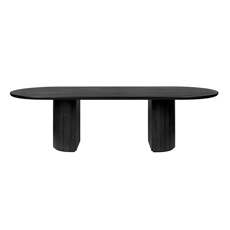 Table     MOON DINING ELLIPTICAL Marron/noir           GUBI