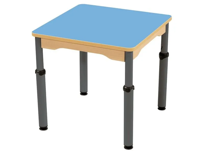 TABLE PLATEAU STRATIFIÉ - RÉGLABLE EN HAUTEUR - Carré 60x60 cm