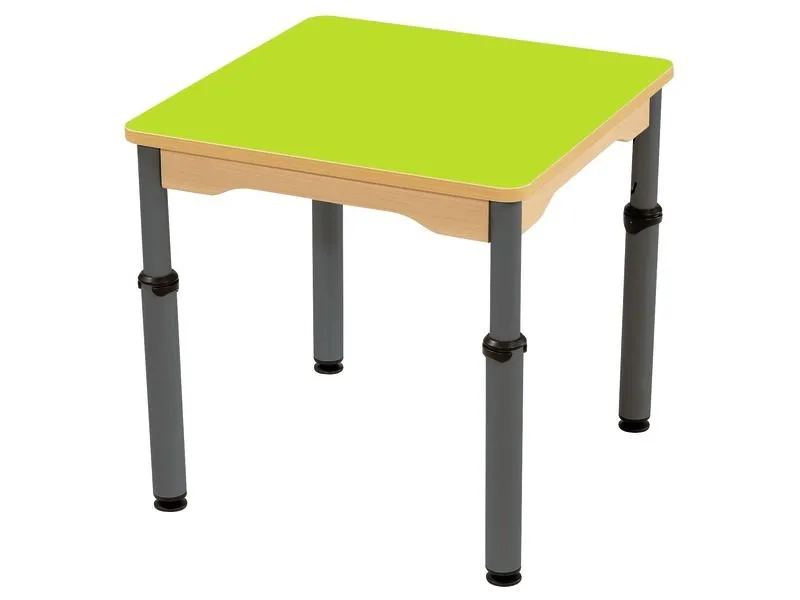 TABLE PLATEAU STRATIFIÉ - RÉGLABLE EN HAUTEUR - Carré 60x60 cm