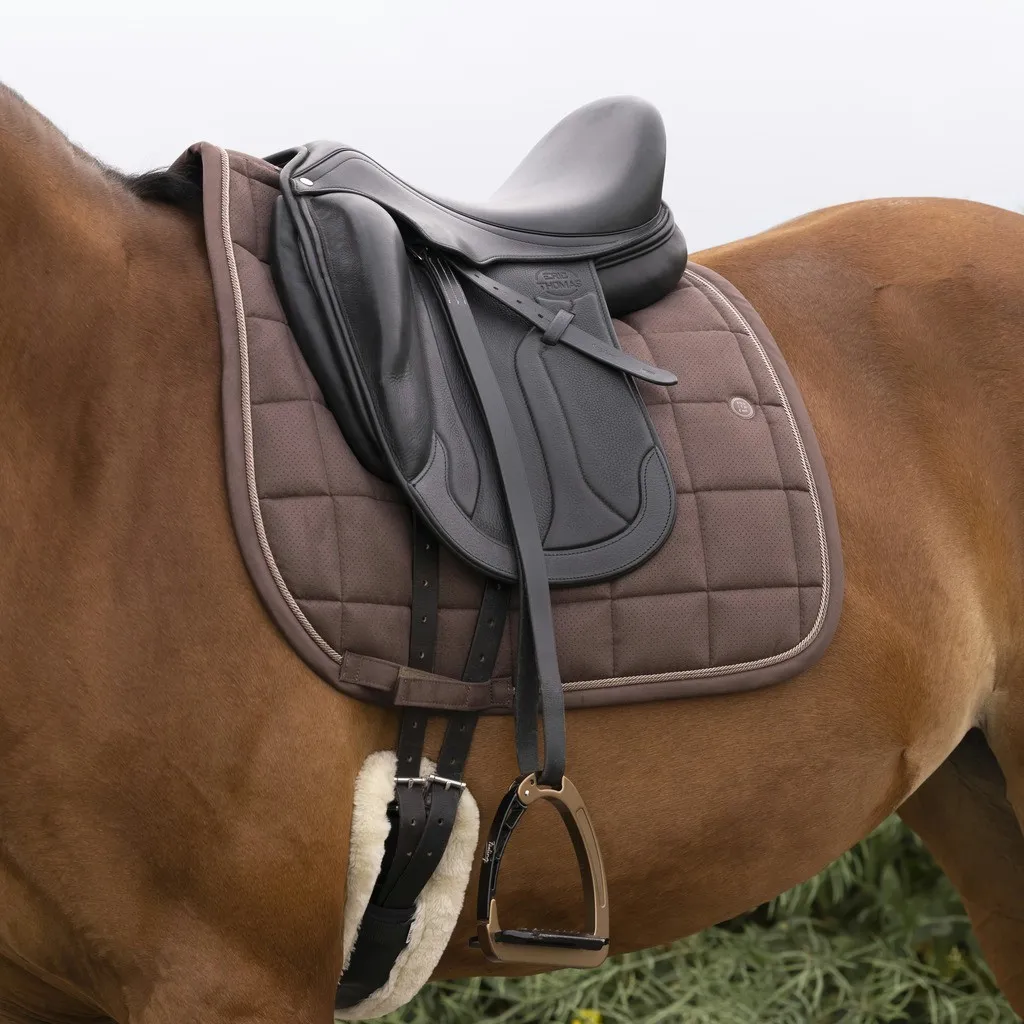 Equithème Suède Fabric Saddle Pad with Peach Skin Effect