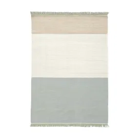 Tapis dhurrie en laine sauge 170x240 cmTres Stripes