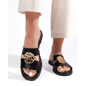 Black classic tongs for women - black