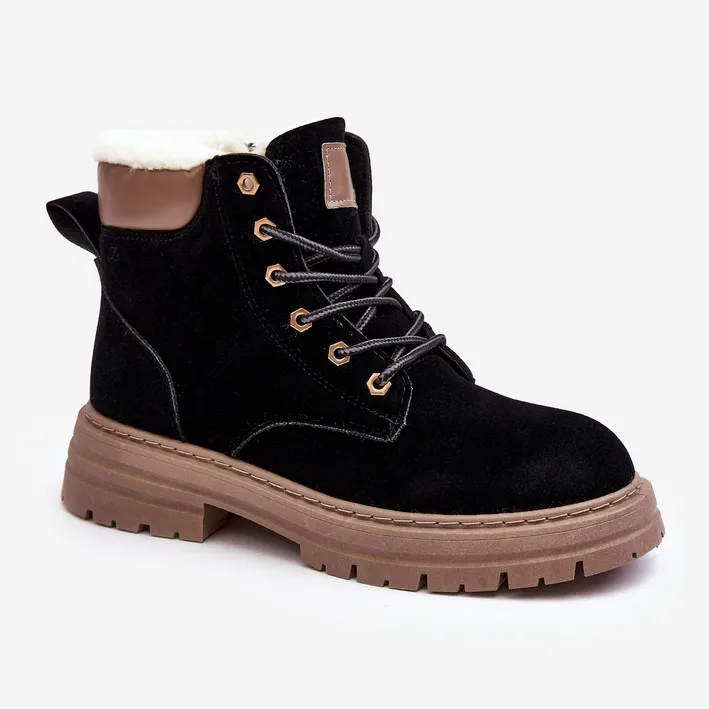 Black Fenan Women's Fur Isolated Trappers