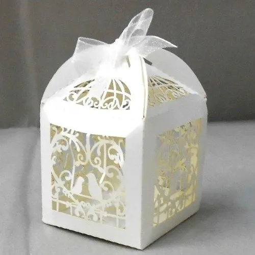 Wedding Baptism Favor Boxes Birdcage Theme - Pack of 50