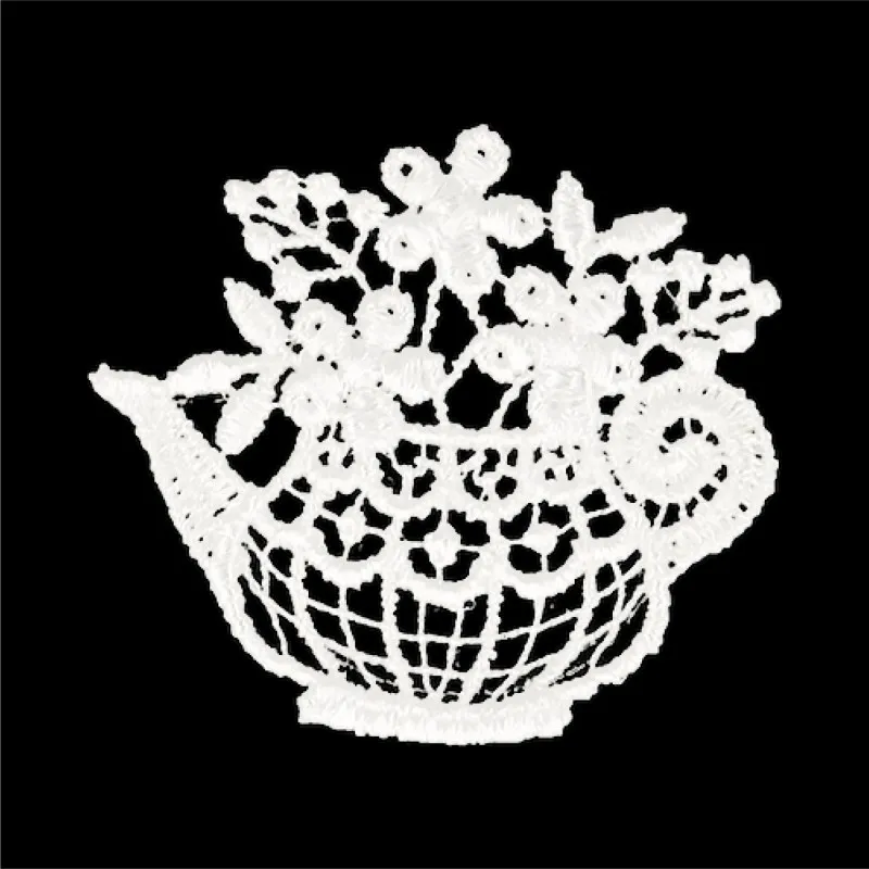 Écusson Fleur Dentelle Panier